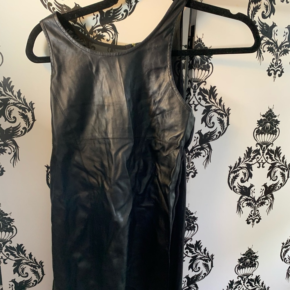 Leather fashion top
